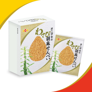 オニザキのわさび胡麻せんべい(4枚入)【1208】