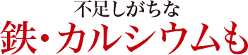 不足しがちな鉄・カルシウムも