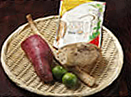 秋の根菜と「つきごま」のかき揚げ 材料